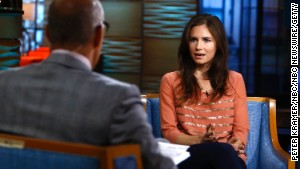 Amanda Knox talking to Matt Laurer Today show